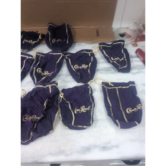 Crown Royal 7" Purple Drawstring Bags, Lot of 12, Medium Size Pouches, Crown - Picture 3 of 5